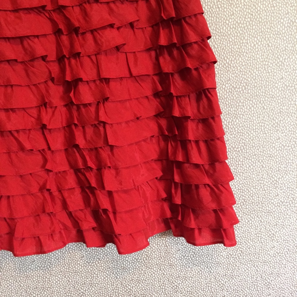 6 The Limited Event Red Ruffle Dress - Picture 3 of 7